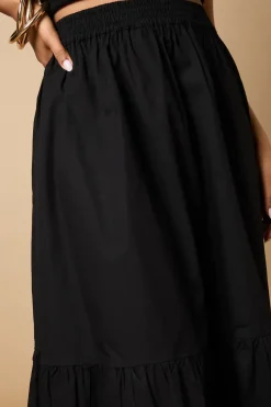 Petite Poplin Midi Skirt