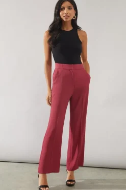 Petite Premium Pinktuck Detail Kickflare Trouser