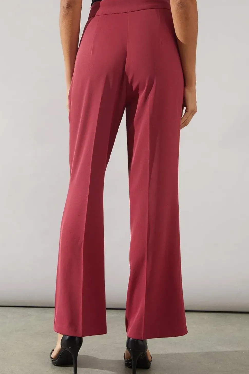 Petite Premium Pinktuck Detail Kickflare Trouser