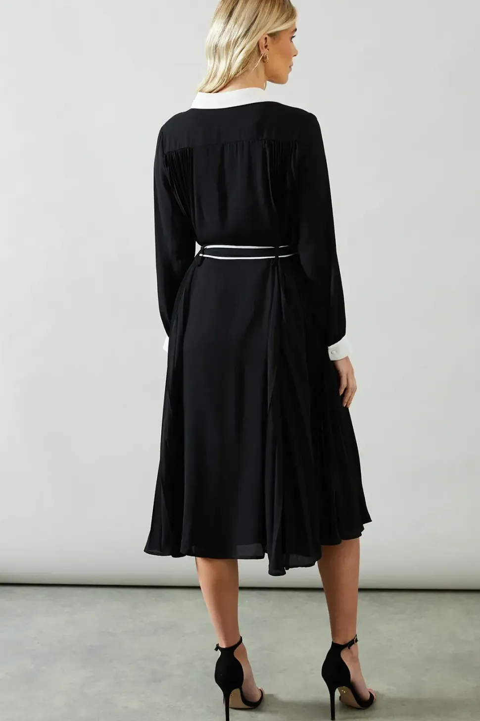 Petite Premium Pleat Insert Shirt Dress