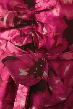 Petite Printed Belted Tier Maxi Dress