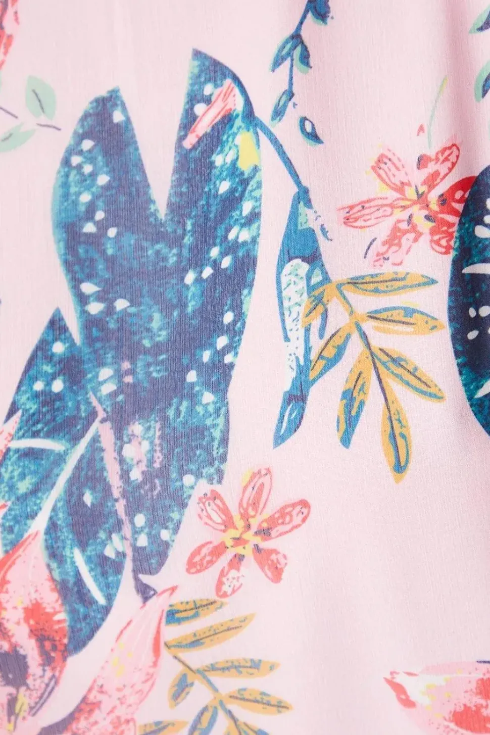 Petite Printed Chiffon Flute Sleeve Shift Dress