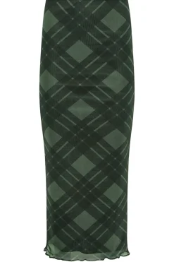 Petite Printed Mesh Maxi Skirt