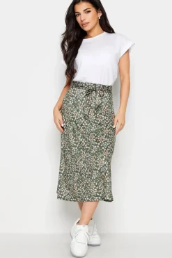 Petite Printed Midi Skirt