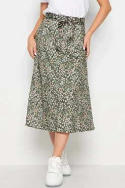 Petite Printed Midi Skirt