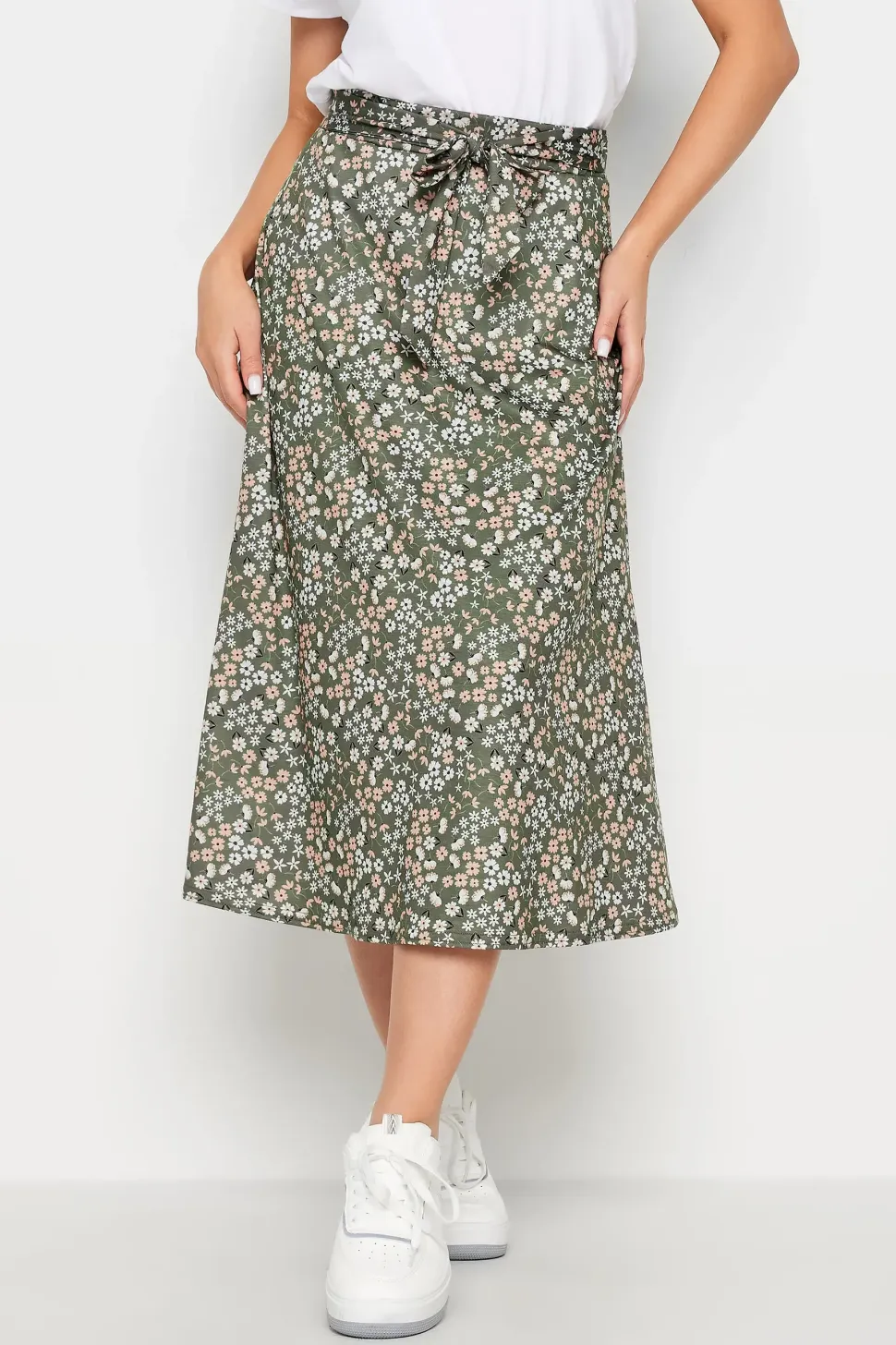 Petite Printed Midi Skirt