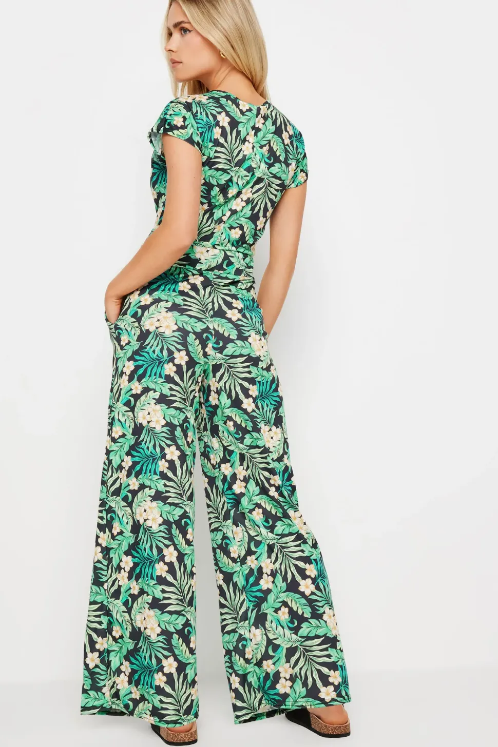 Petite Print Jumpsuit