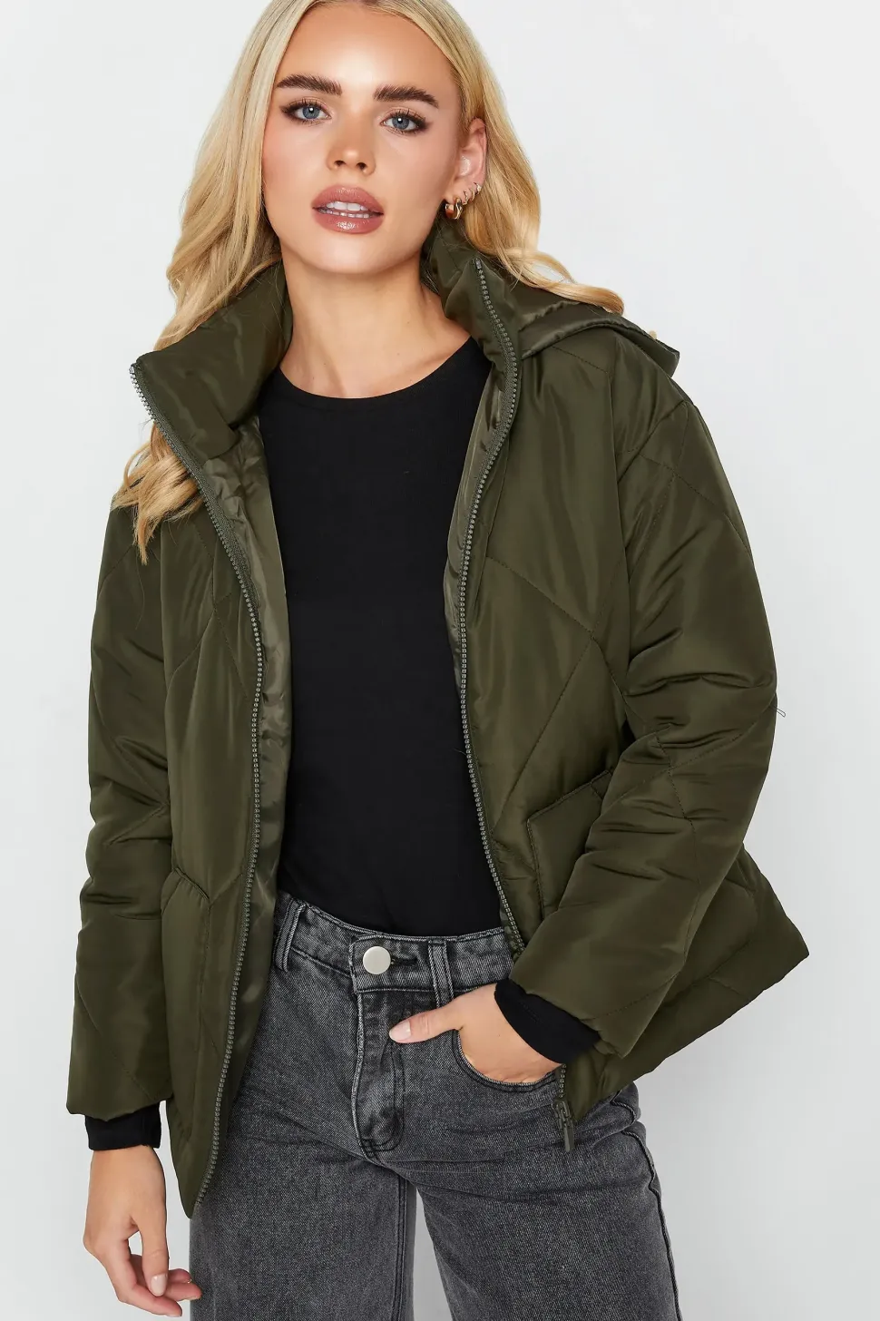 Petite Quilted Puffer Jacket