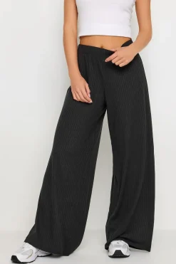 Petite Ribbed Button Detail T-Shirt