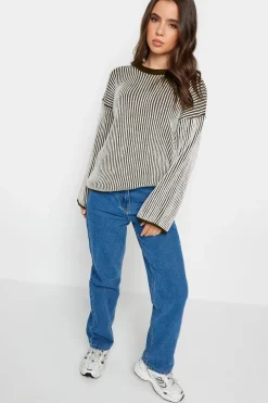 Petite Ribbed Funnel Neck Jumper