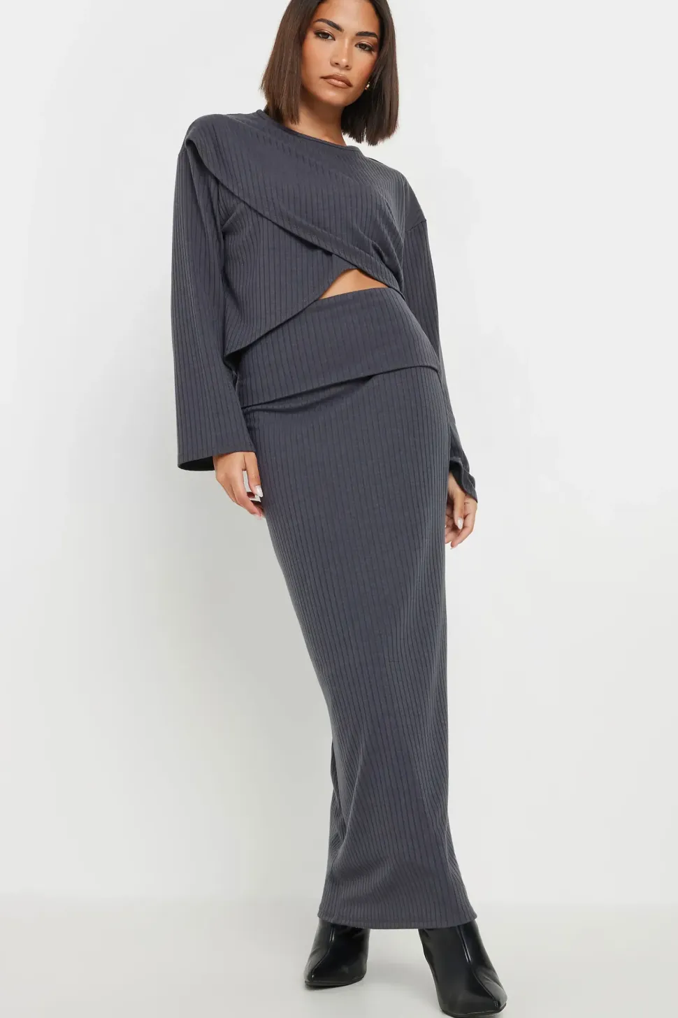Petite Ribbed Skirt
