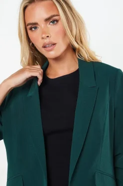 Petite Ruched Sleeve Blazer