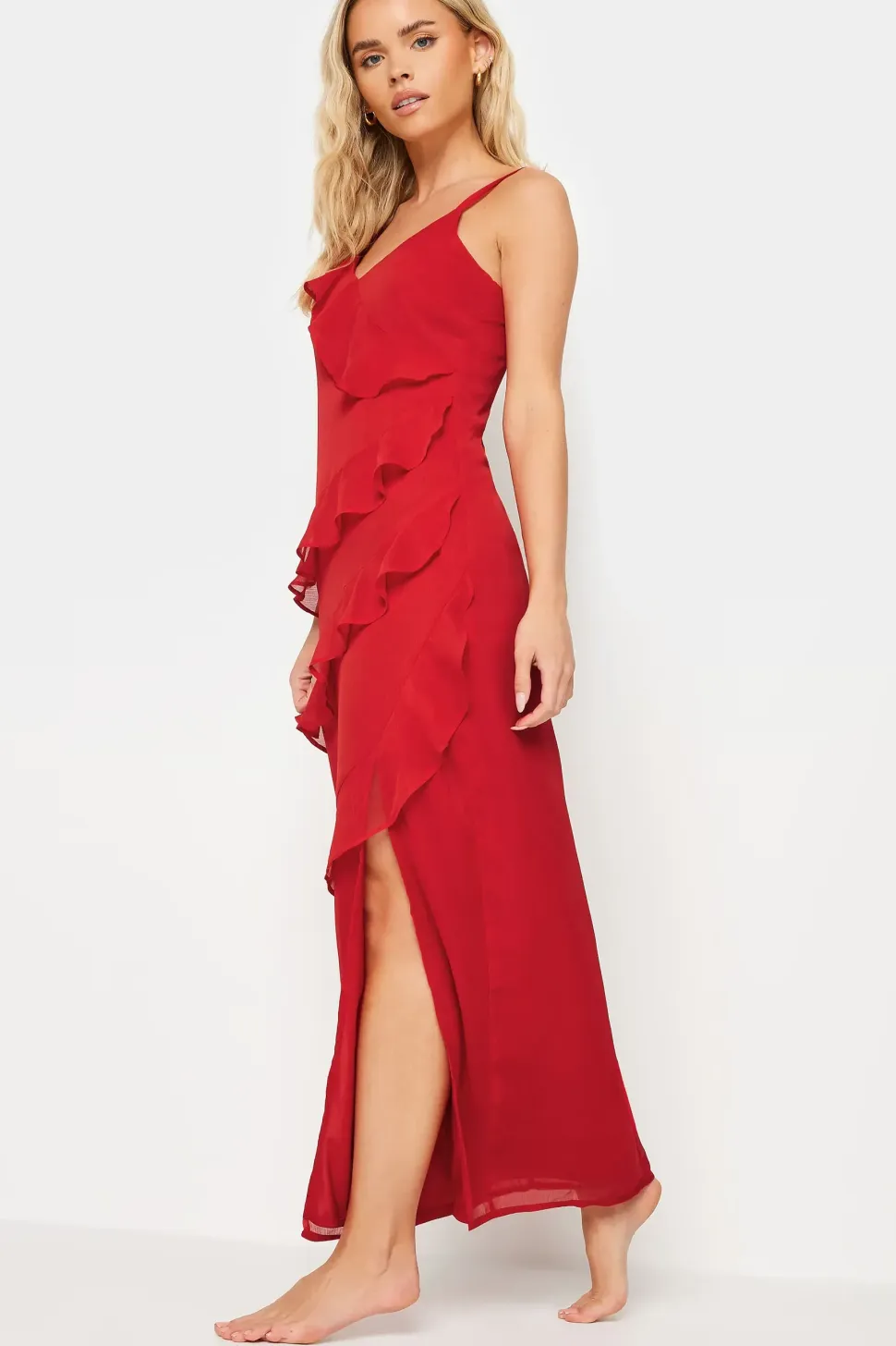 Petite Ruffle Maxi Dress