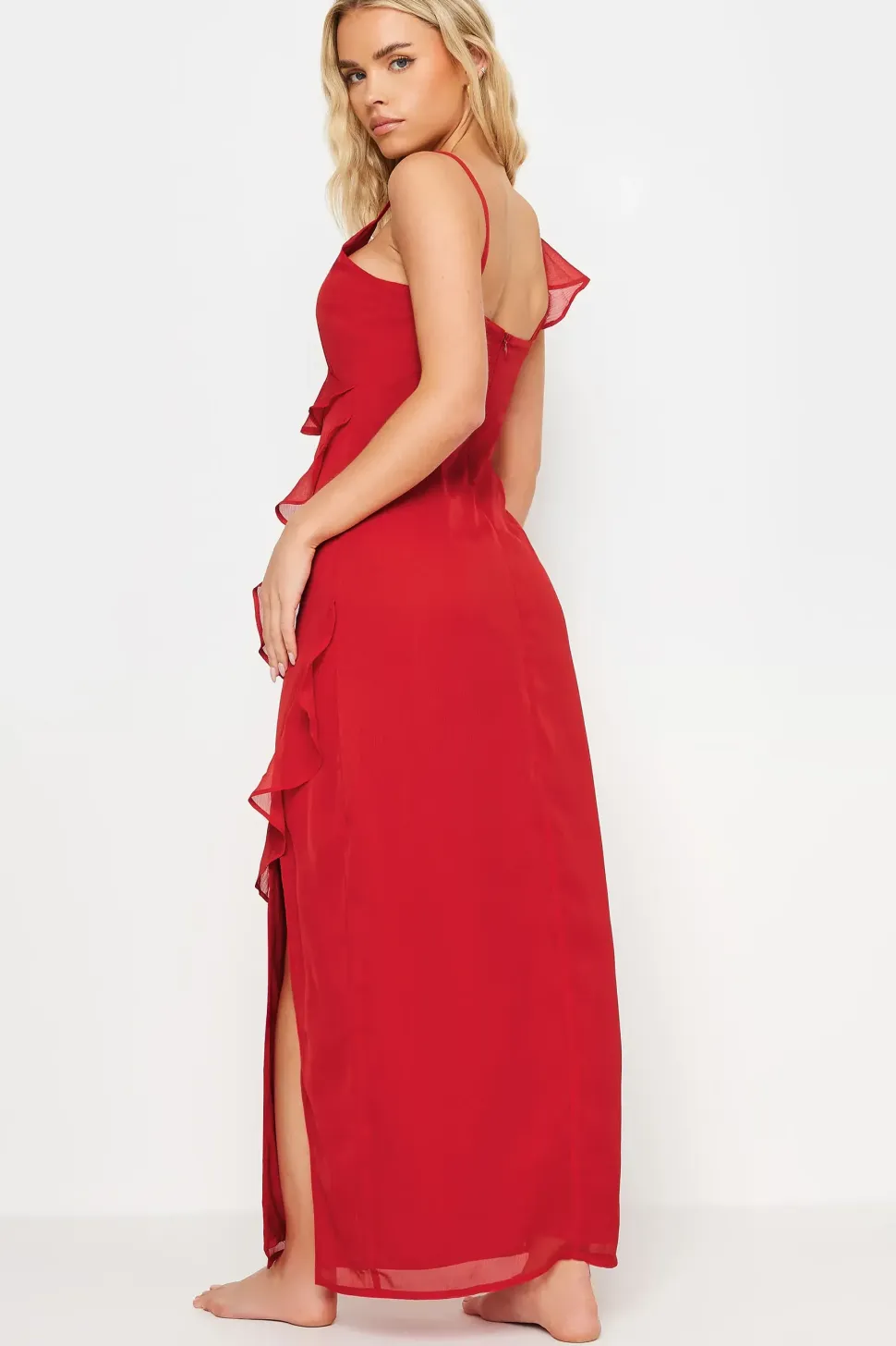 Petite Ruffle Maxi Dress