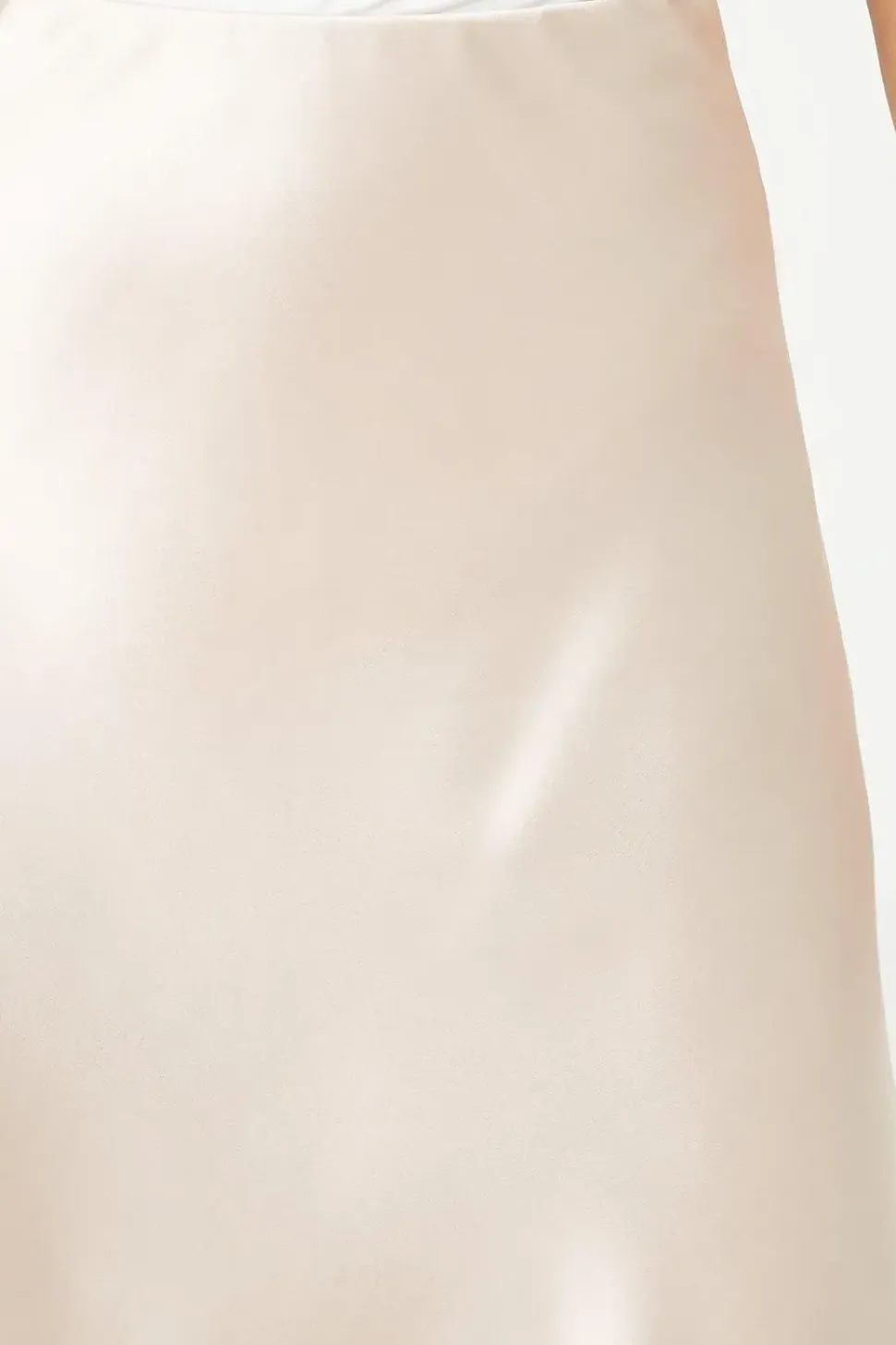 Petite Satin Bias Cut Midi Skirt