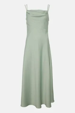 Petite Satin Halter Neck Midi Dress