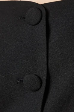 Petite Satin Sweetheart Neckline Jacket