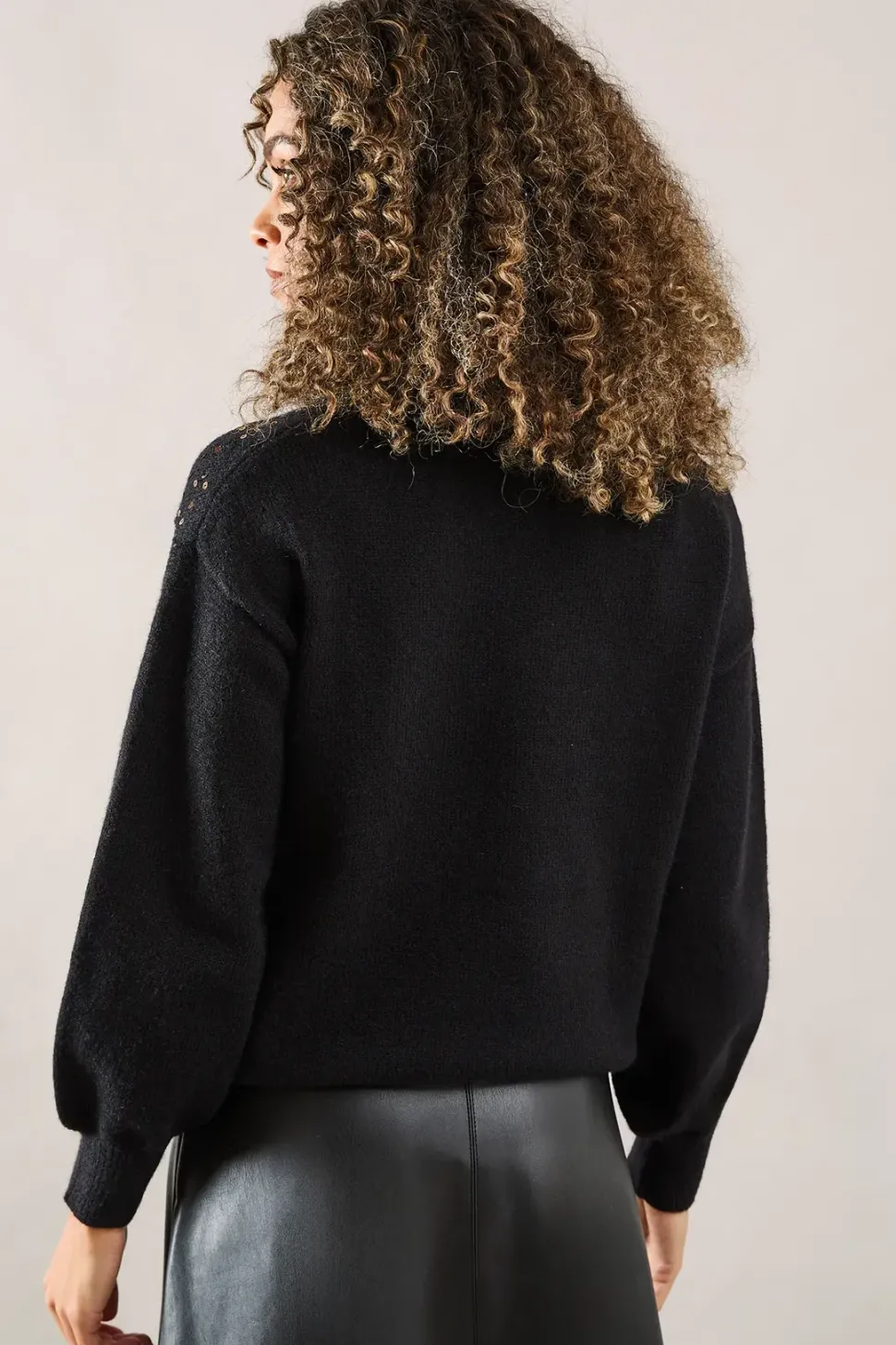 Petite Sequin Festive Star Jumper