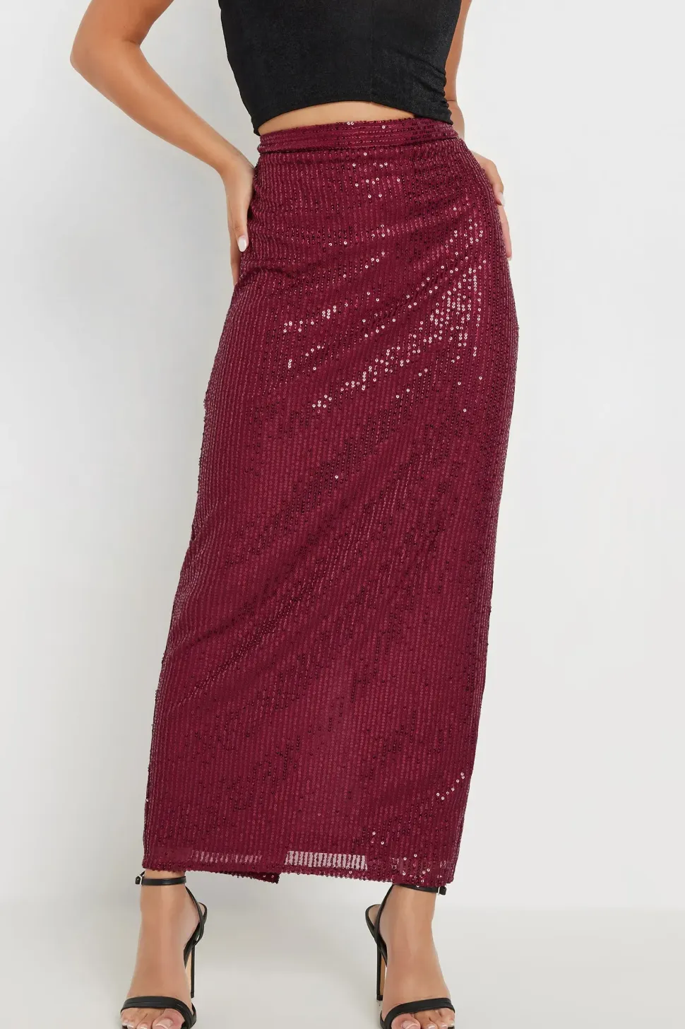 Petite Sequin Maxi Skirt