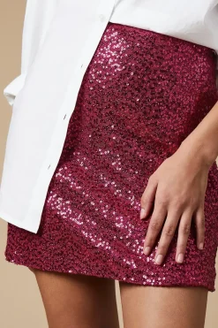 Petite Sequin Mini Skirt
