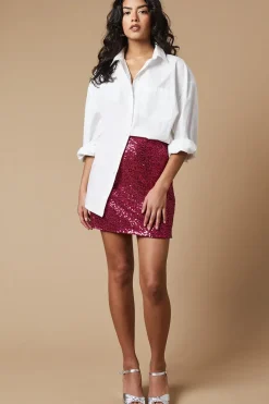 Petite Sequin Mini Skirt