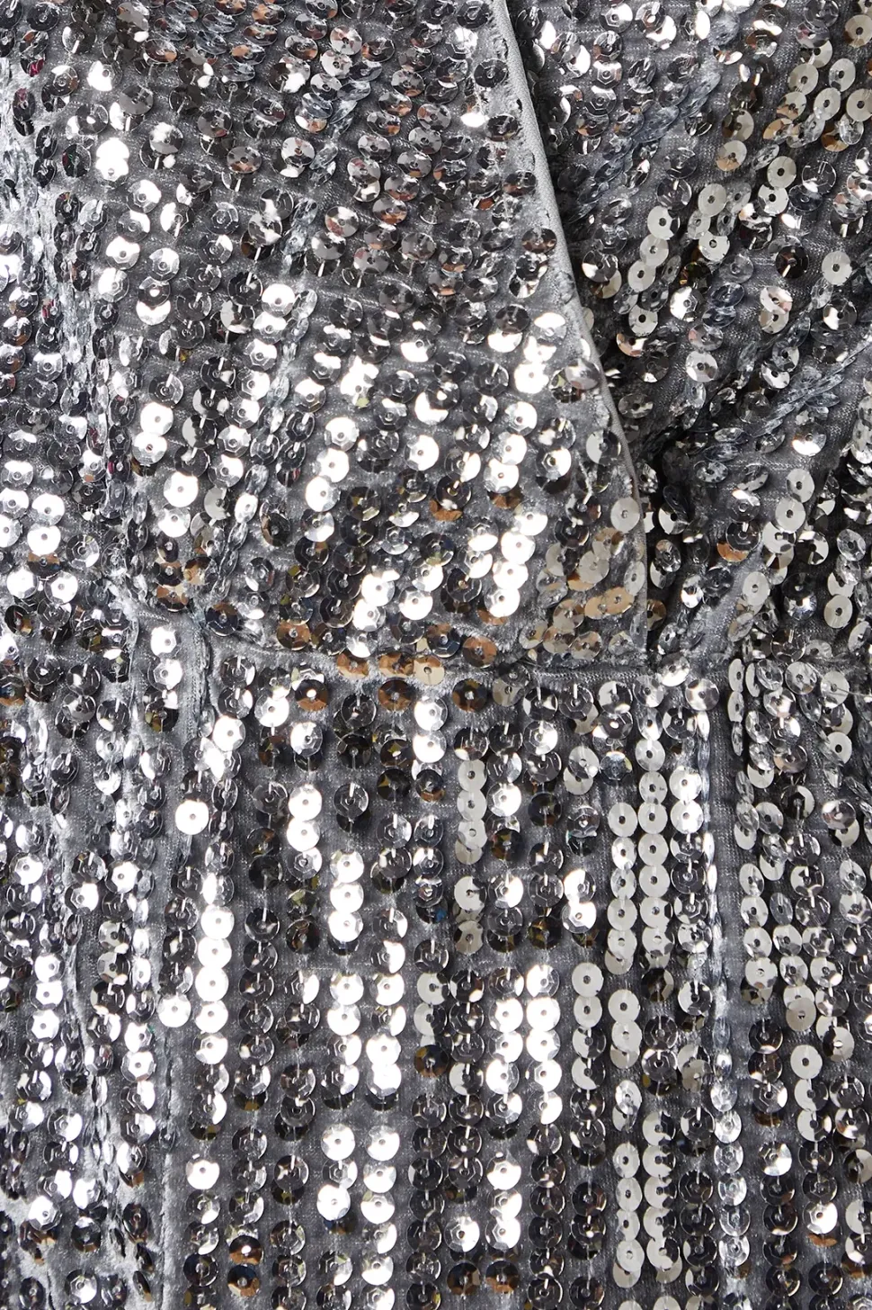 Petite Sequin Stripe Wrap Playsuit