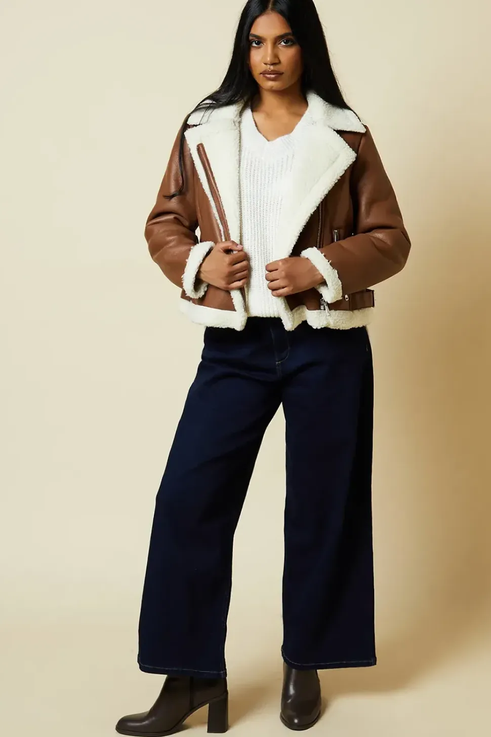 Petite Short Aviator Jacket