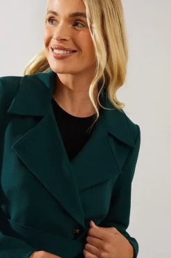 Petite Short Belted Wrap Coat