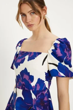 Petite Short Sleeve Bardot Mini Dress