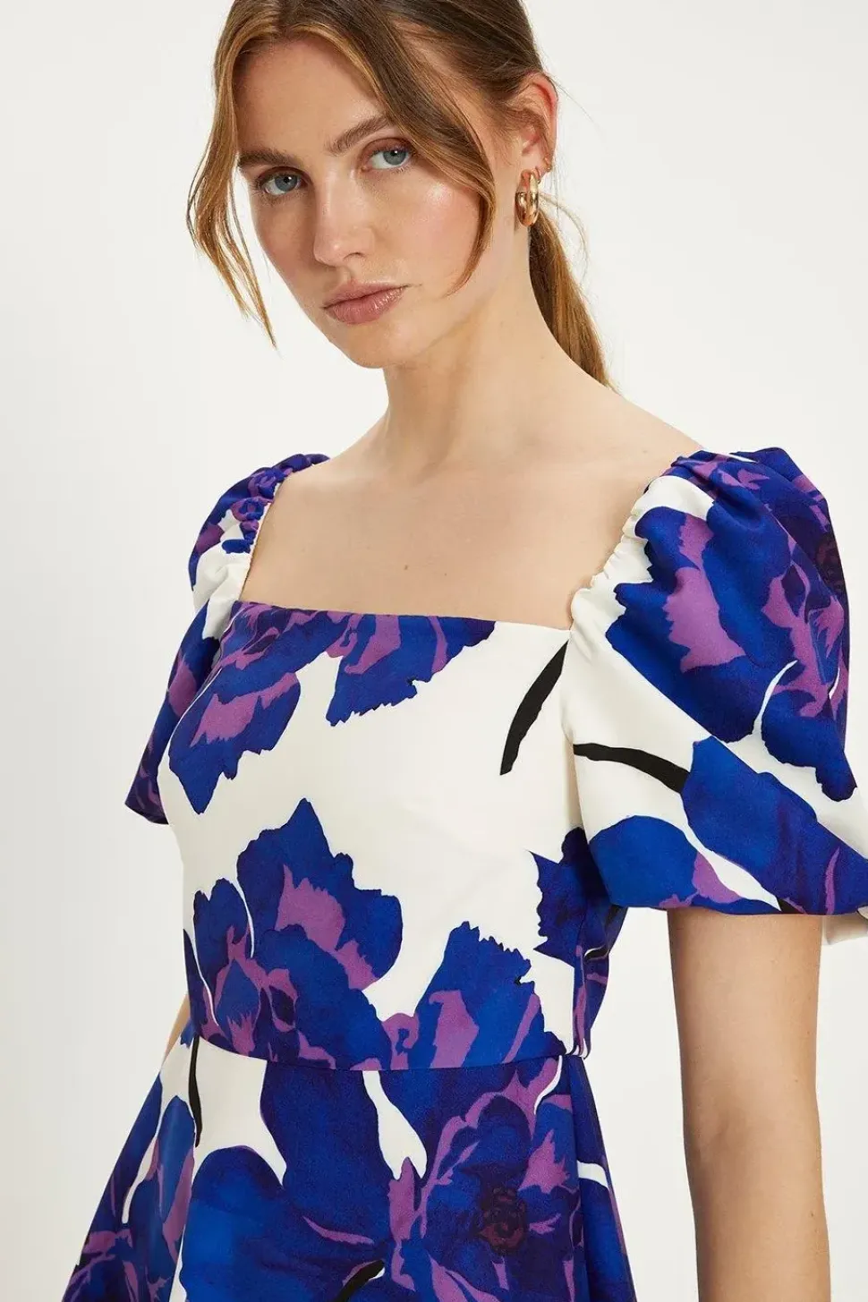 Petite Short Sleeve Bardot Mini Dress