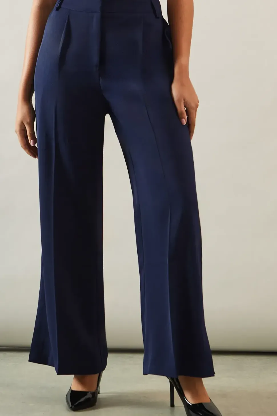 Petite Side Split Flare Trousers