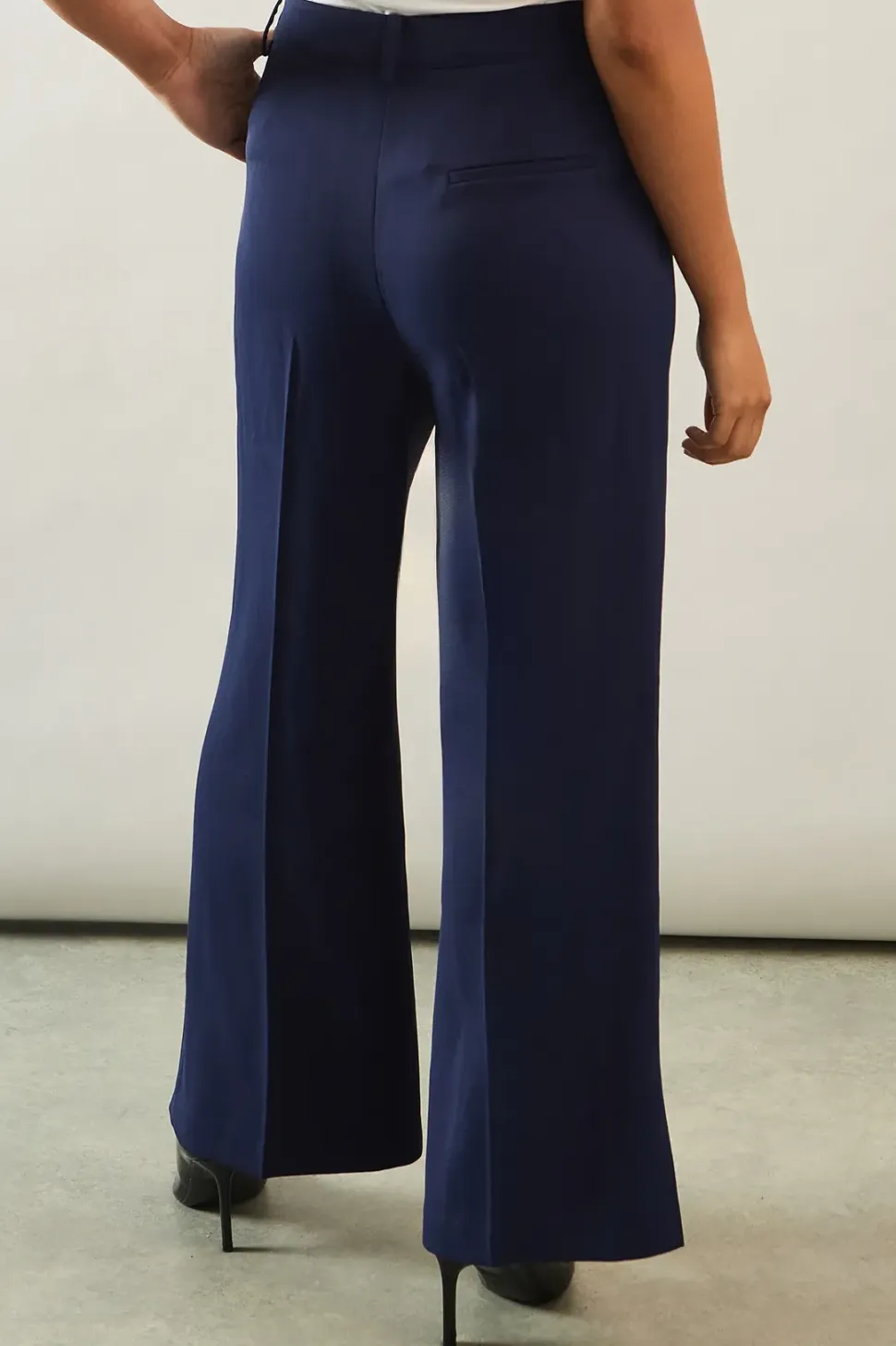Petite Side Split Flare Trousers