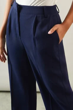 Petite Side Split Flare Trousers