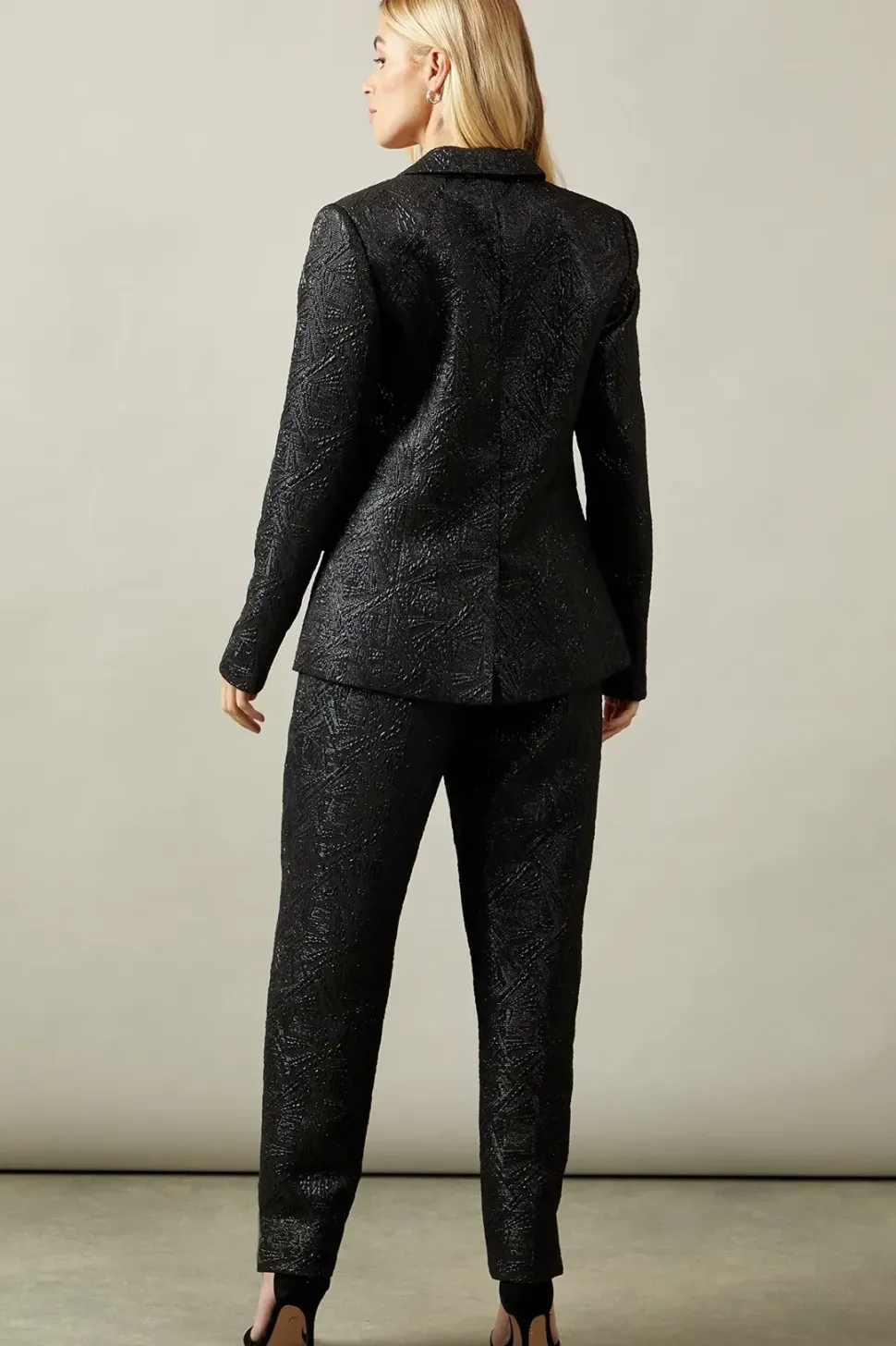 Petite Single Breasted Foil Blazer