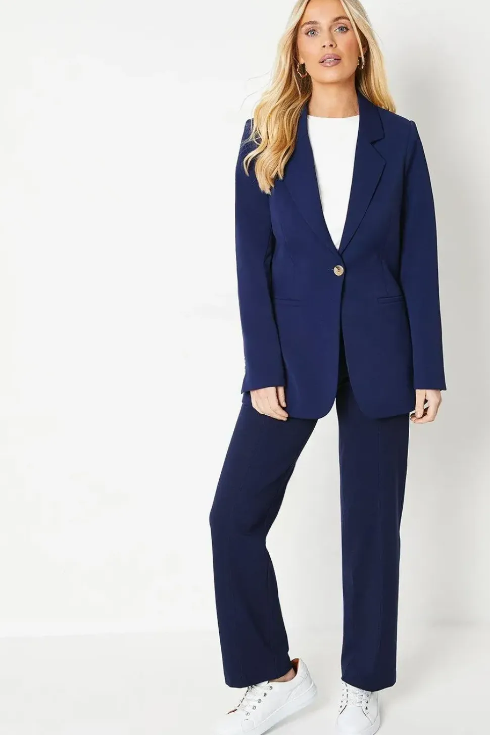 Petite Single Breasted Military Detail Blazer