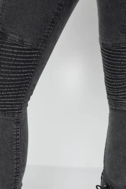 Petite Skinny Biker Jeans