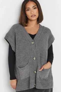 Petite Sleeveless Cardigan