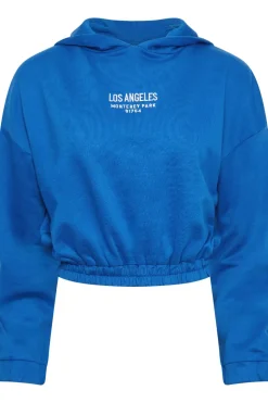 Petite Slogan Cropped Hoodie