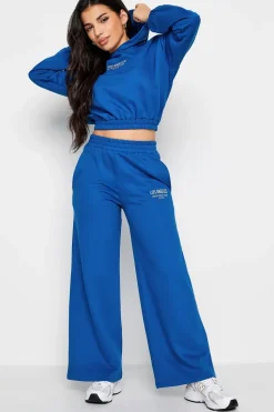 Petite Slogan Cropped Hoodie