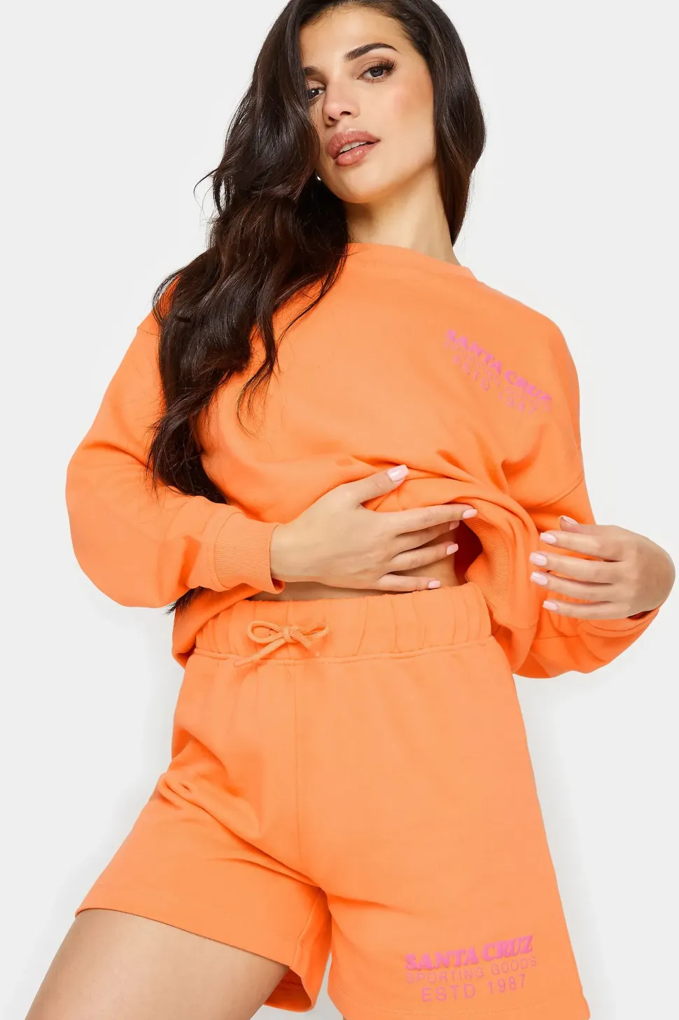 Petite Slogan Jogger Shorts