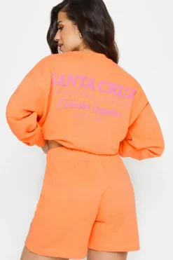Petite Slogan Jogger Shorts