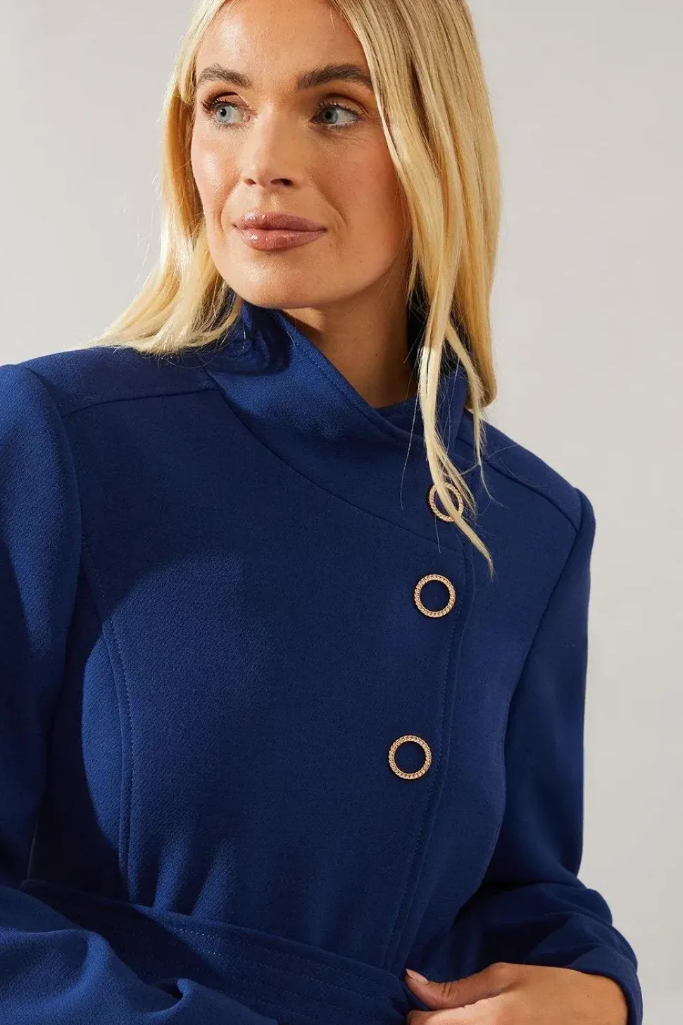 Petite Smart Funnel Neck Coat