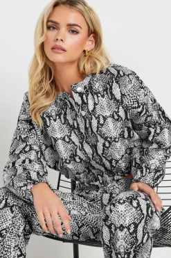 Petite Snake Print Bomber