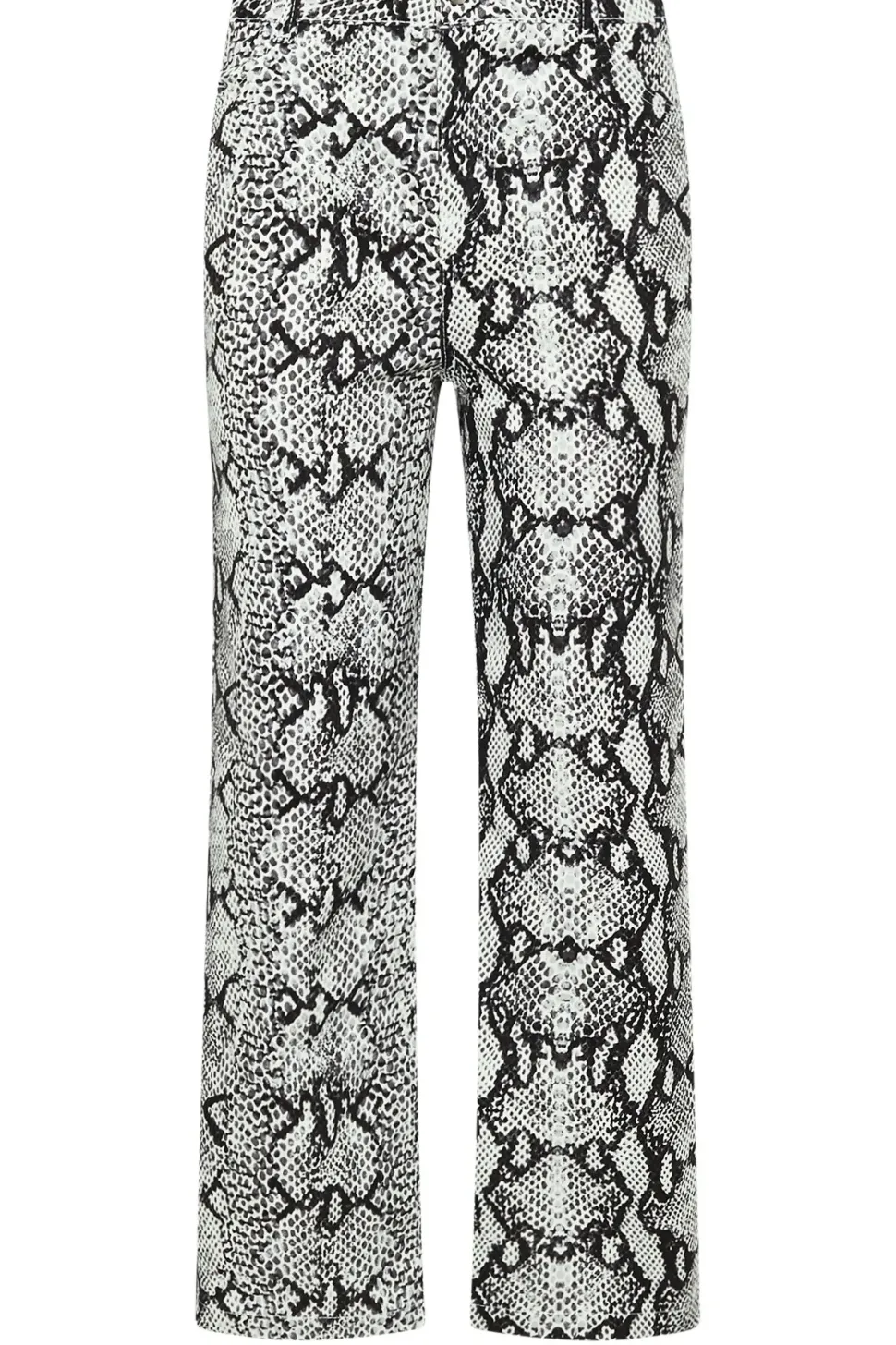 Petite Snake Print Straight Leg Jeans