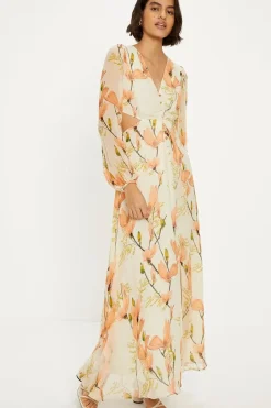 Petite Soft Floral Detail Cut Out Maxi Dress