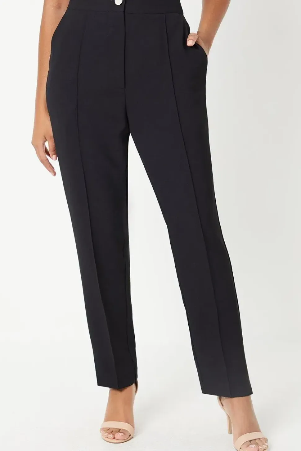 Petite Split Hem Tapered Trousers