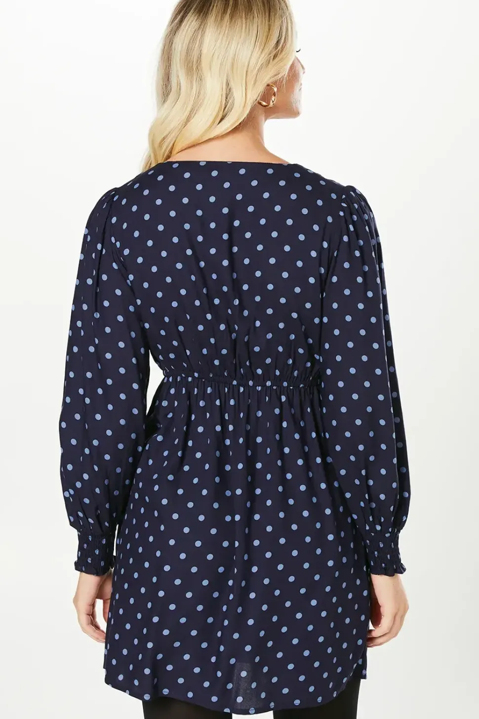 Petite Spot Button Front Mini Dress
