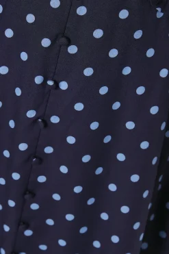 Petite Spot Button Front Mini Dress