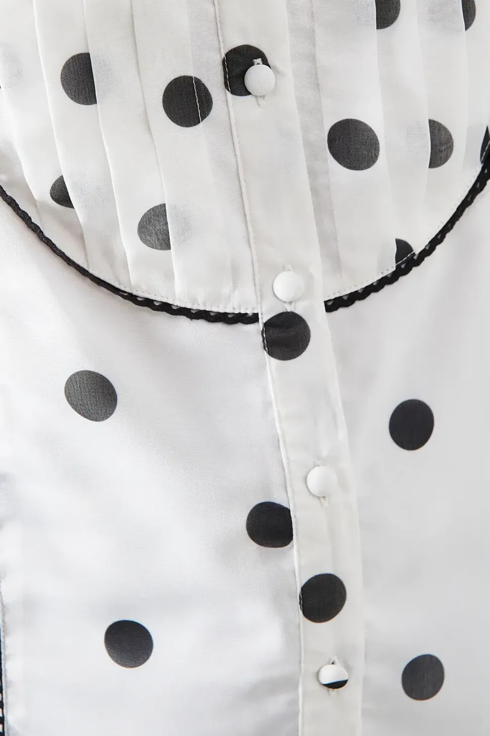 Petite Spot Print Button Front Blouse