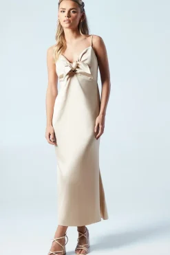 Petite Strappy Tie Detail Bridesmaids Dress